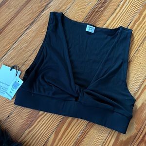 Aritzia Elena Crop Top Black NWT